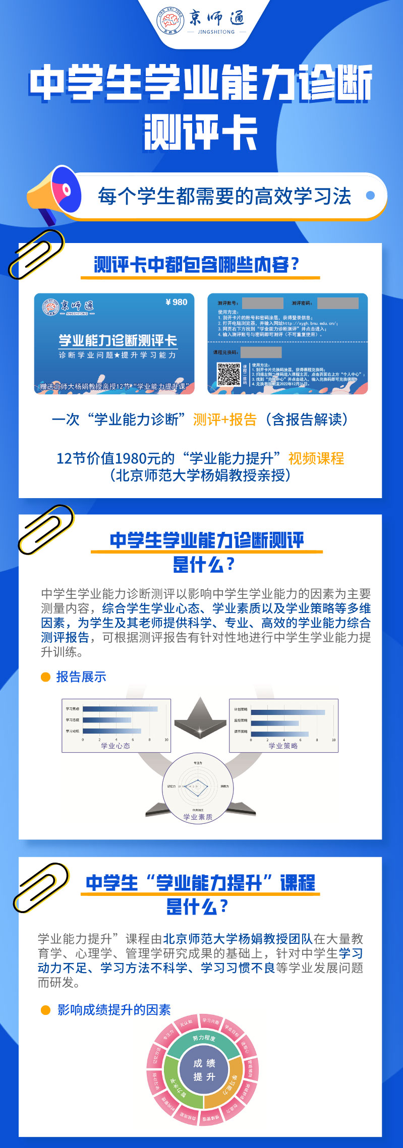 学业能力诊断测评卡