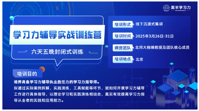 6天5晚实战训练，见证学习力飞跃 | 2025学习力辅导实战训练营全面启航！招募中